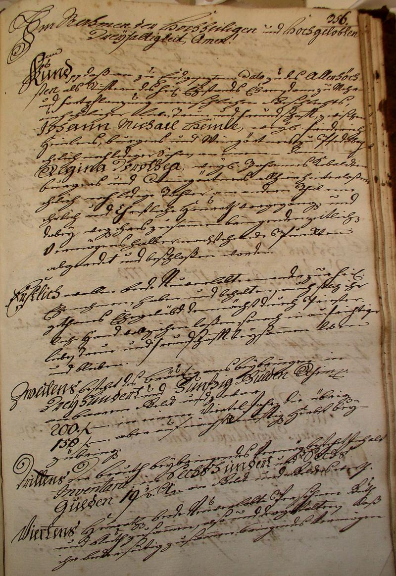Ehe-Vertrag 1773