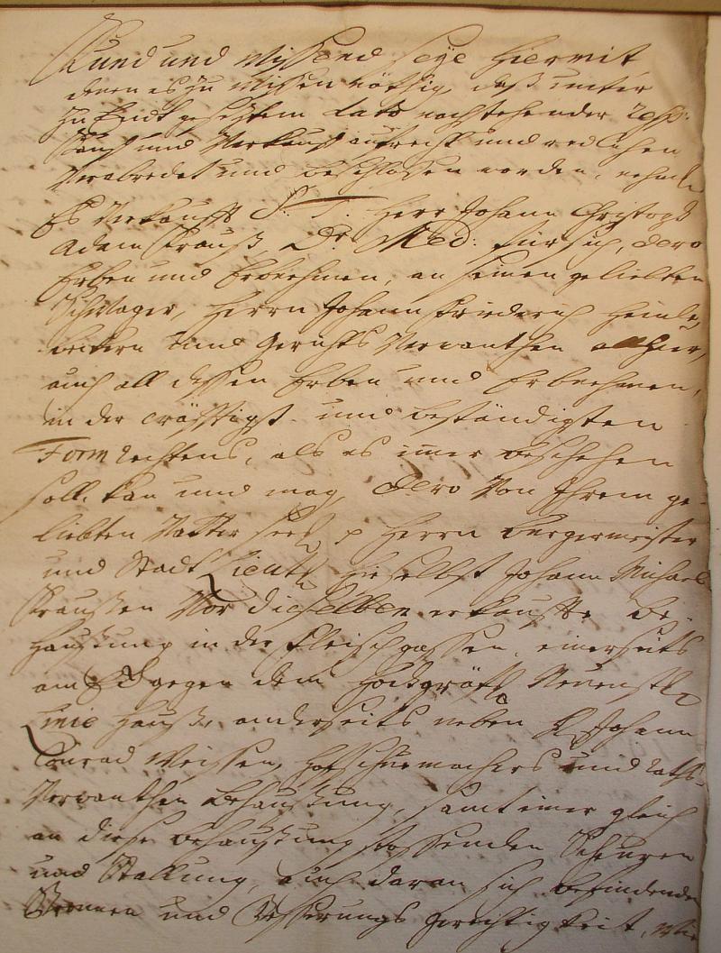 Kauf-Brief 1756