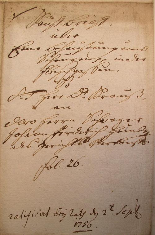 Kauf-Brief 1756