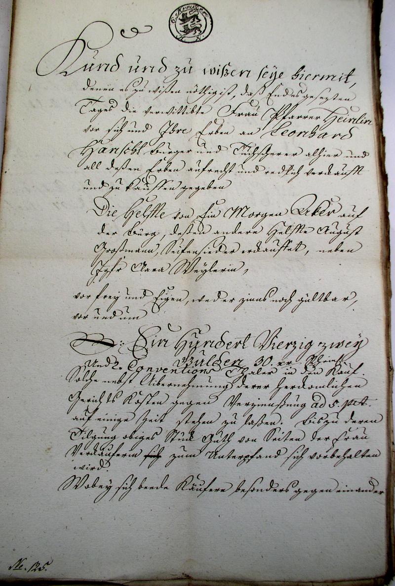 Kauf-Brief 1789