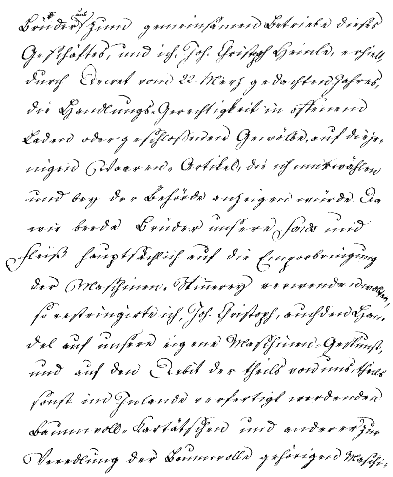 Beantragung eines Klassen-Zoll-Patents 1808