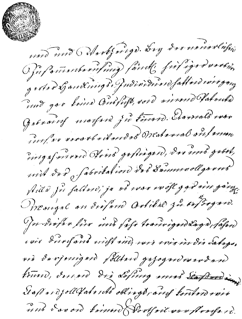 Beantragung eines Klassen-Zoll-Patents 1808