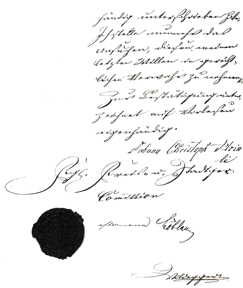 Letztwillige Verfügung von Johann Christoph Heinle, 16. Juli 1850