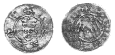Wertheim, Graf Johann I., Pfennig ca. 1375/1390 (Schwarzburger)2