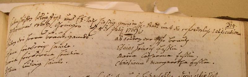 Ehevertrag 1769