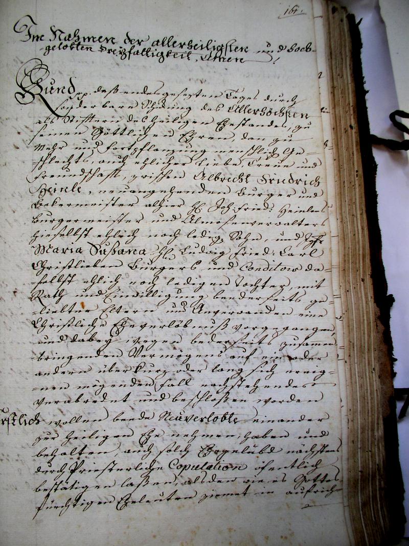 Ehevertrag 1783