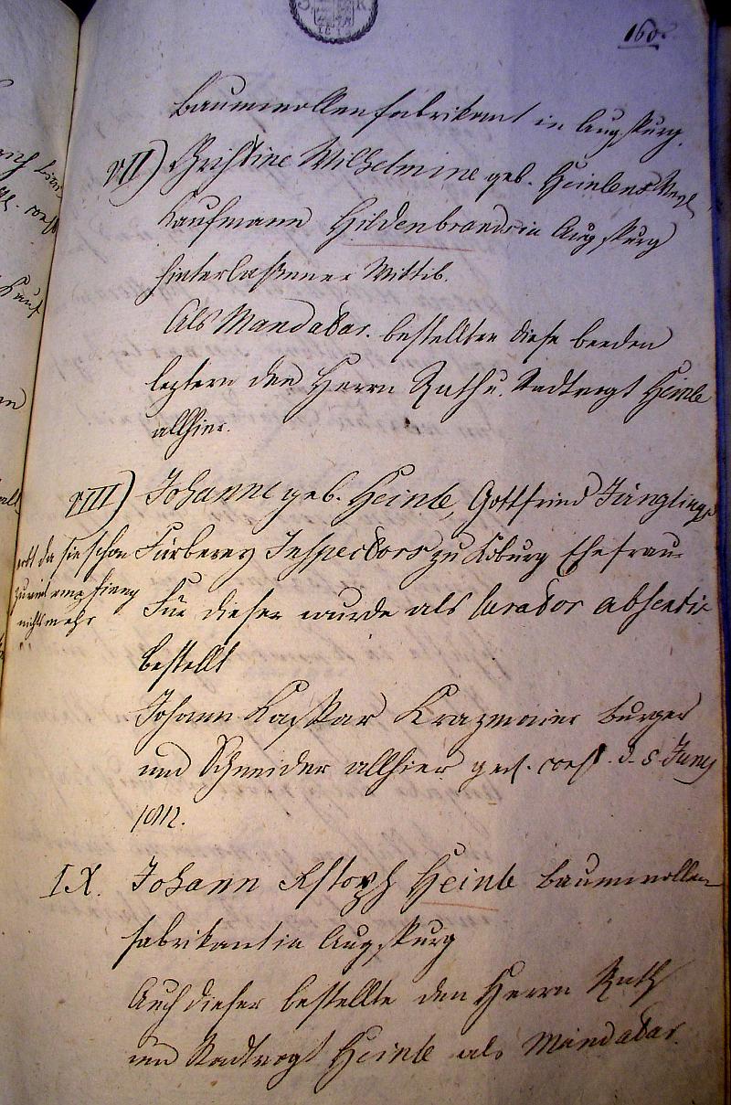 Inventarium zur Real-Abtheilung", 1812