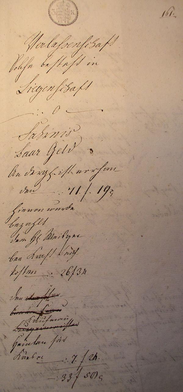 Inventarium zur Real-Abtheilung", 1812