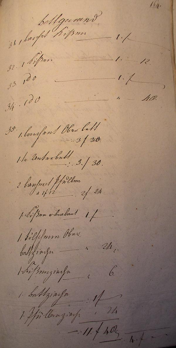 Inventarium zur Real-Abtheilung", 1812