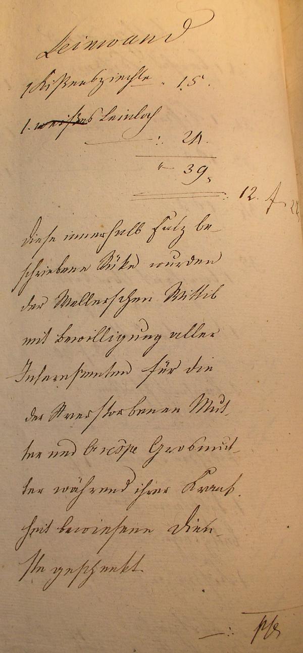 Inventarium zur Real-Abtheilung", 1812