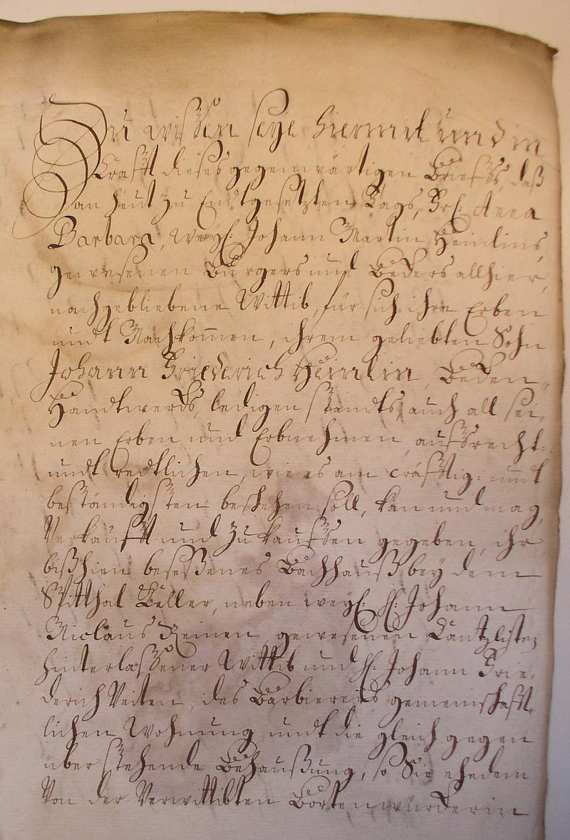 Kauf-Brief 1744