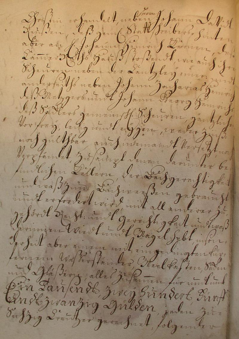 Kauf-Brief 1744