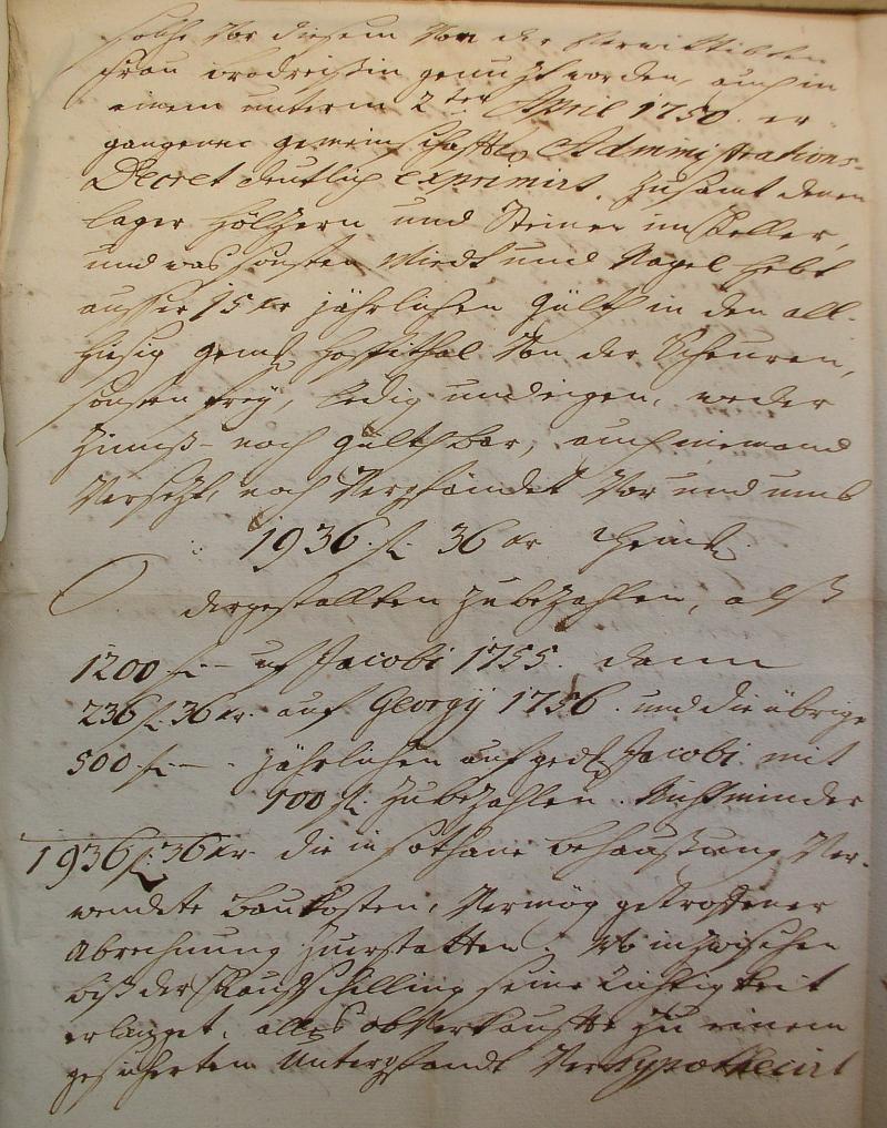 Kauf-Brief 1756