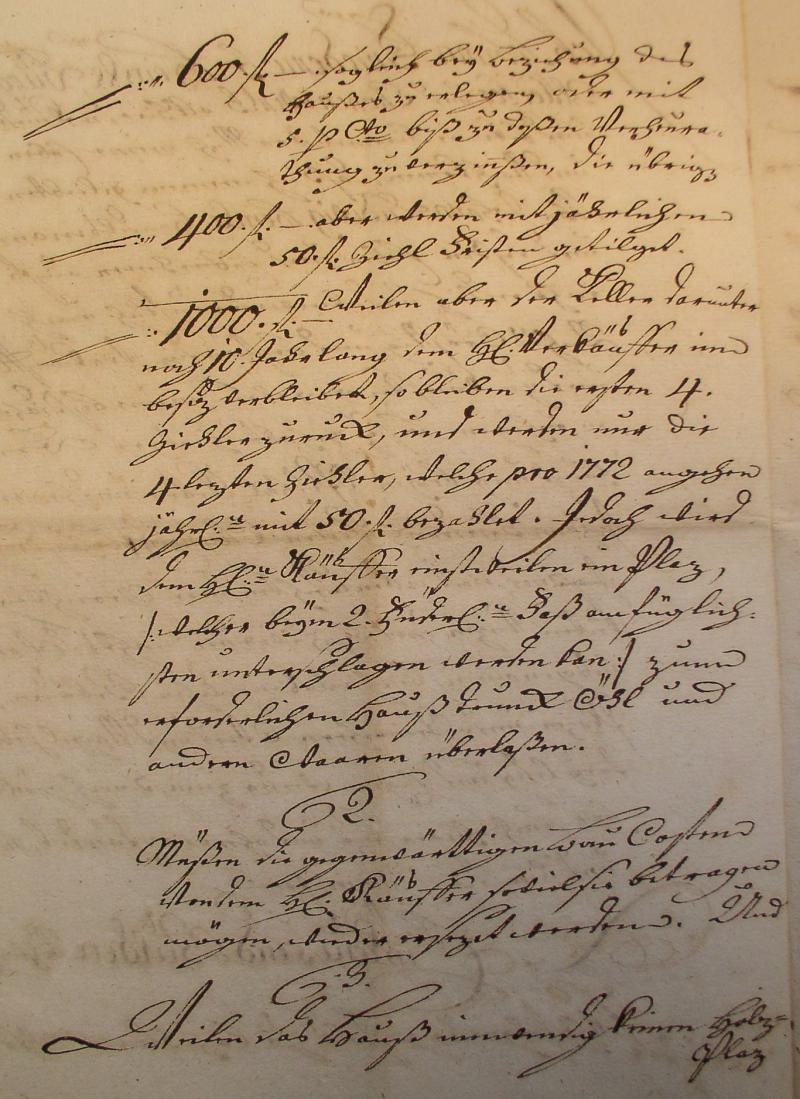 Kauf-Brief 1768