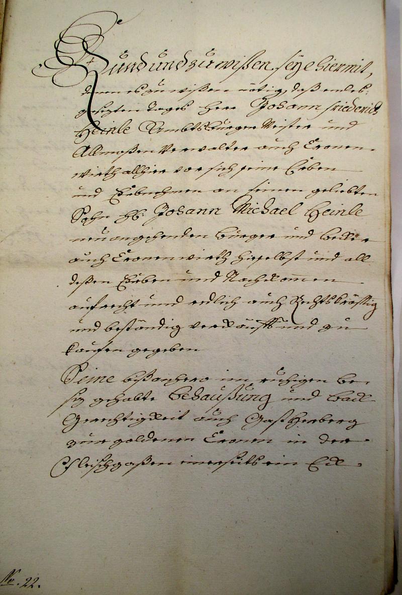Kauf-Brief 1782