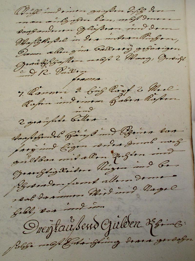Kauf-Brief 1782