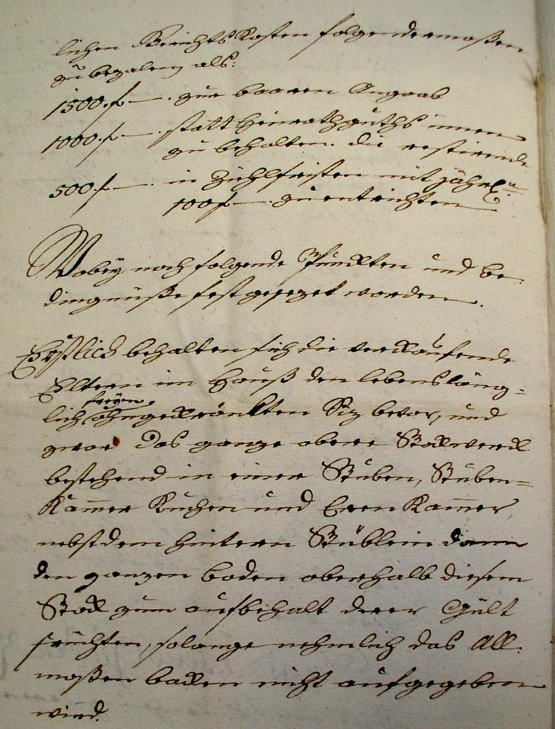 Kauf-Brief 1782