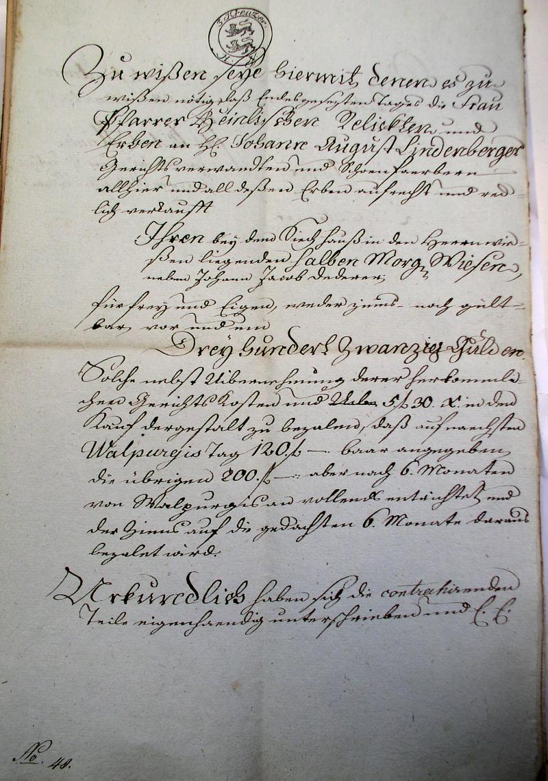 Kauf-Brief 1792