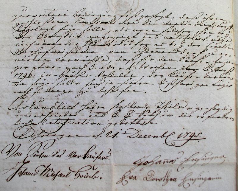 Kauf-Brief 1796