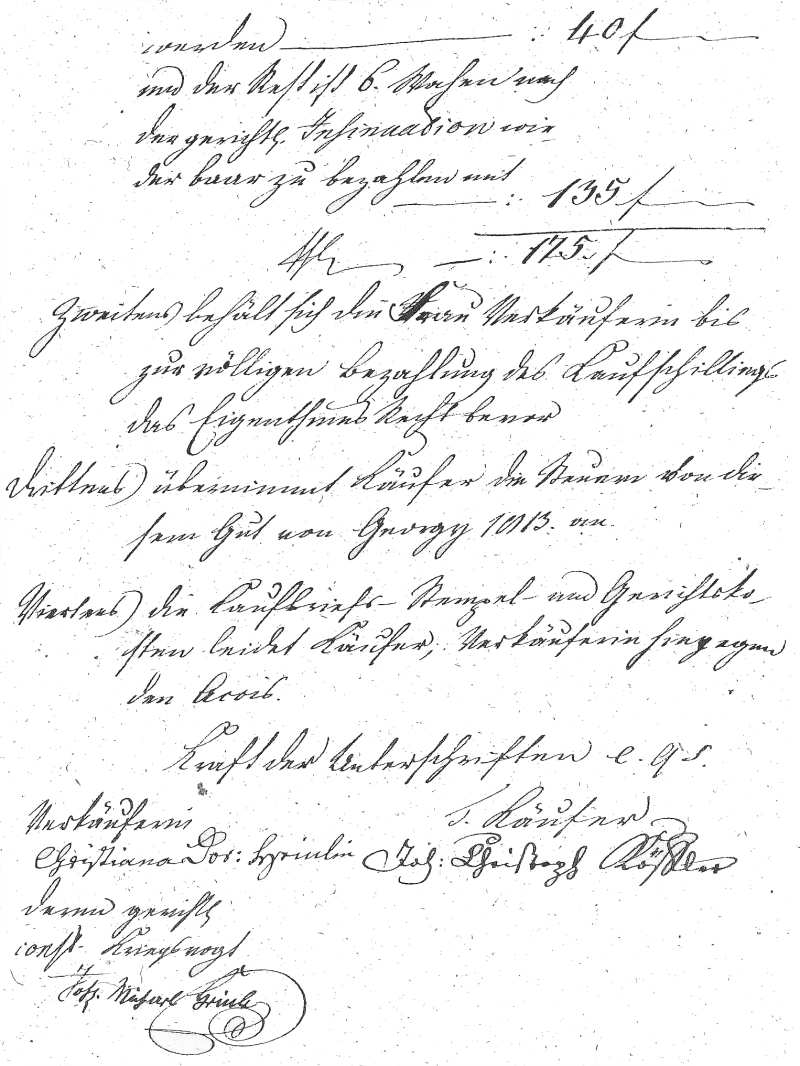 Kaufbrief von 1813