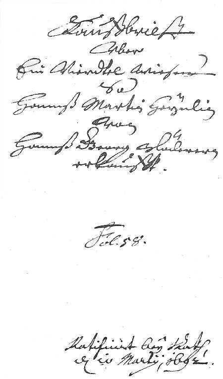 Kaufbrief von 1692