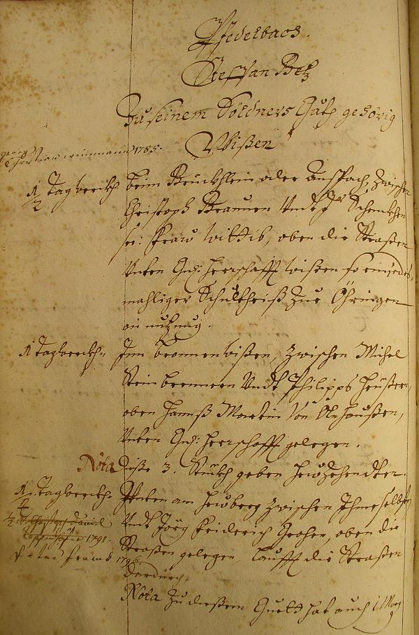 Eintrag im Gültbuchbuch von 1684 Bd.83 Fol.30 Seite 2